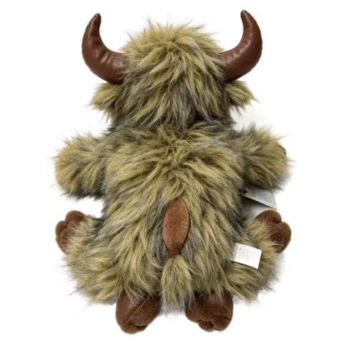 Yak Milo seen head-on, showing the wide upswept horns and the fringe falling over the eyes